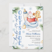 Cute Baby Its Cold Outside Baby Shower Invitation 招待状 (正面)