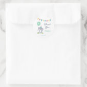 Cute Baby Koala Balloon Party Flag Birthday ラウンドシール (バッグ)