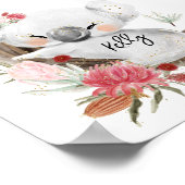 Cute Baby Koala Gold Speckle Custom Name      ポスター (角)