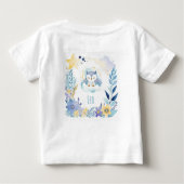 Cute Baby Lamb on the Moon – ベビーTシャツ (裏面)