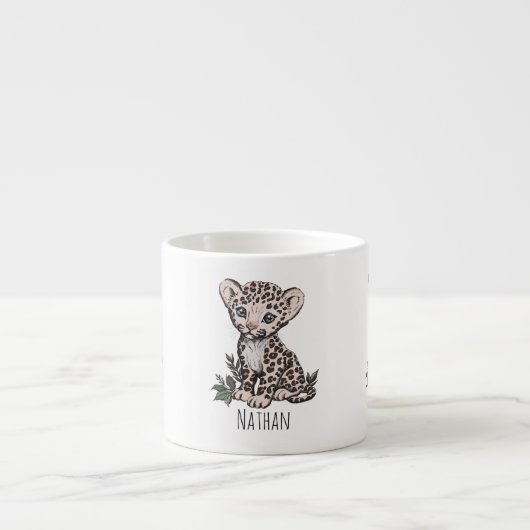 Cute Baby Leopard Boy Kids Mug エスプレッソカップ (正面)