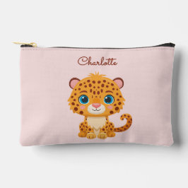 Cute Baby Leopard Safari Animal Kids アクセサリーポーチ