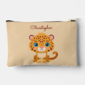 Cute Baby Leopard Safari Animal Kids アクセサリーポーチ (裏面)