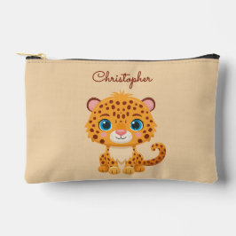 Cute Baby Leopard Safari Animal Kids アクセサリーポーチ