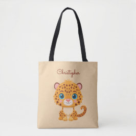 Cute Baby Leopard Safari Animal Kids トートバッグ