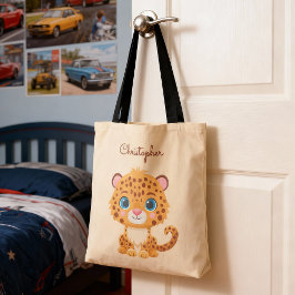 Cute Baby Leopard Safari Animal Kids トートバッグ