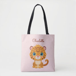 Cute Baby Leopard Safari Animal Kids トートバッグ