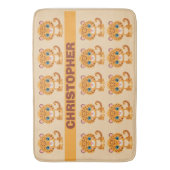 Cute Baby Leopard Safari Animal Kids バスマット (正面縦)