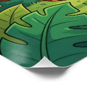 Cute Baby Leopard Safari Animal Kids ポスター (コーナー)