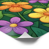 Cute Baby Leopard Safari Animal Kids ポスター (コーナー)