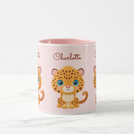 Cute Baby Leopard Safari Animal Kids マグカップ