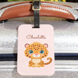 Cute Baby Leopard Safari Animal Kids ラゲッジタグ