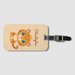 Cute Baby Leopard Safari Animal Kids ラゲッジタグ