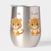 Cute Baby Leopard Safari Animal Kids Water Tumbler (右面)