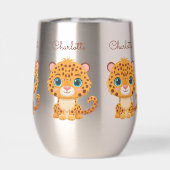Cute Baby Leopard Safari Animal Kids Water Tumbler (背面)