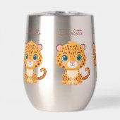 Cute Baby Leopard Safari Animal Kids Water Tumbler (正面)