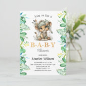 Cute Baby Lion Baby Shower Invitation 招待状 (スタンド正面)