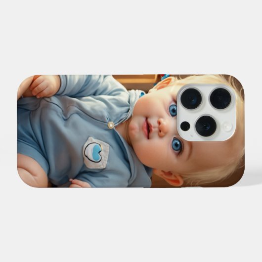 Cute Baby Logo iPhone 15 Pro Slim Fit Case – Glory iPhoneケース (裏面横)