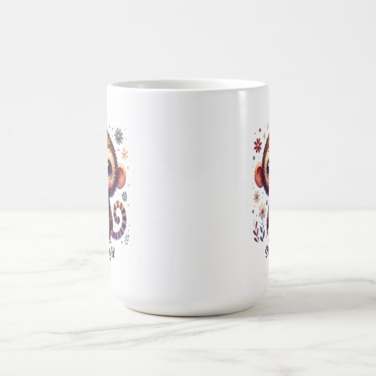 Cute Baby Monkey コーヒーマグカップ (中央)