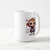 Cute Baby Monkey コーヒーマグカップ (正面右)