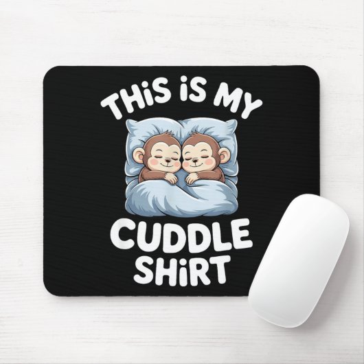 Cute Baby Monkey Lovers This Is My Cuddle  マウスパッド (マウス)