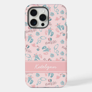 Cute Baby Nurse Phone Case | Personalized Name iPhone 15 Pro Maxケース