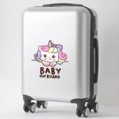 Cute Baby on Board Unicorn シール (スーツケース)