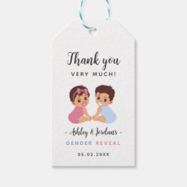 Cute Baby Pacifier Gender Reveal Party Gift Tag ギフトタグ