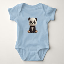 Cute Baby Panda Bodysuit