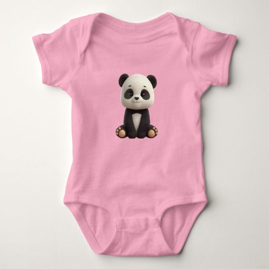 Cute Baby Panda Bodysuit ベビーボディスーツ (正面)