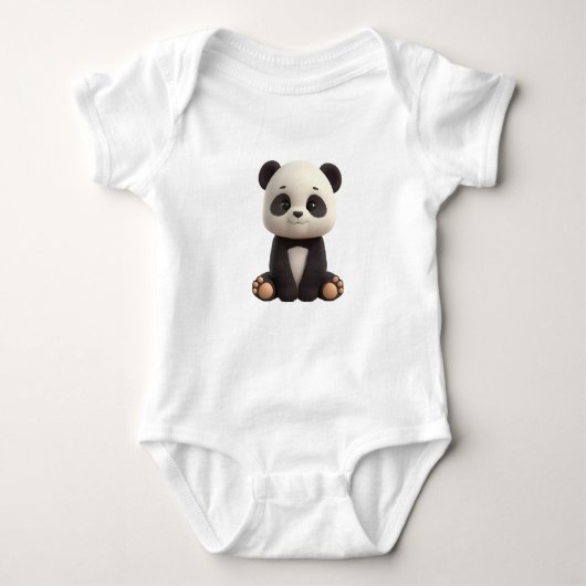 Cute Baby Panda Bodysuit ベビーボディスーツ (正面)