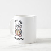 Cute Baby Panda Reading a Book Custom コーヒーマグカップ (正面左)