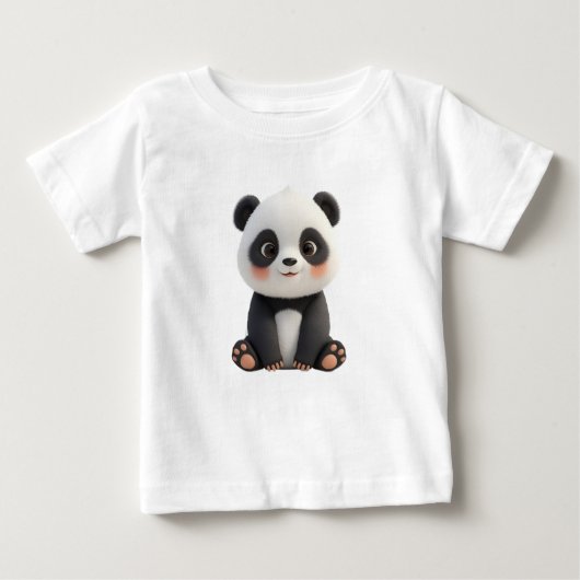 Cute Baby Panda T-Shirt ベビーTシャツ (正面)