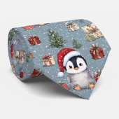 Cute Baby Penguin Christmas ネクタイ (ロール)