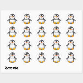 Cute Baby Penguin "Thank You" Sticker  ラウンドシール (シート)