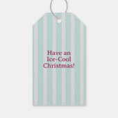 Cute Baby Penguin Wearing Santa Hat Christmas ギフトタグ (裏面)