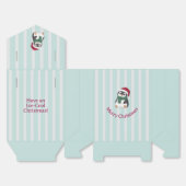 Cute Baby Penguin Wearing Santa Hat Christmas フェイバーボックス (見開き)