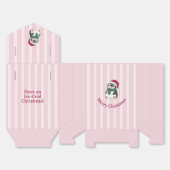 Cute Baby Penguin Wearing Santa Hat Christmas フェイバーボックス (見開き)