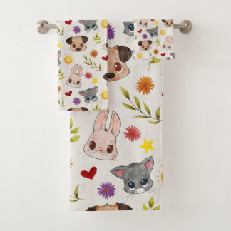 Cute Baby Pets Animal Bath Towel Set バスタオルセット