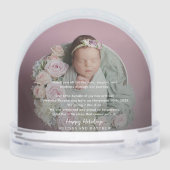 Cute Baby Photo Christmas Birth Announcement (裏面)