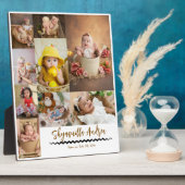 cute baby photo plaque - 9 photo& textpersonalized フォトプラーク (側面)