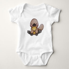 Cute baby platypus on baby romper or playsuit ベビーボディスーツ