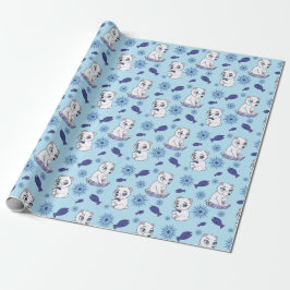 Cute Baby Polar Bears Pattern Wrapping Paper ラッピングペーパー