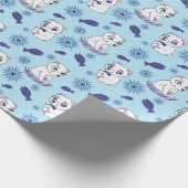Cute Baby Polar Bears Pattern Wrapping Paper ラッピングペーパー (角)