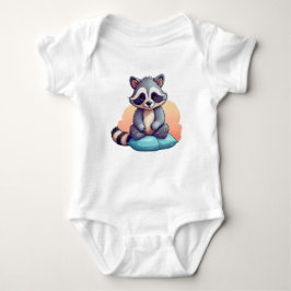 Cute Baby Raccoon – Adorable Cartoon Bodysuit ベビーボディスーツ