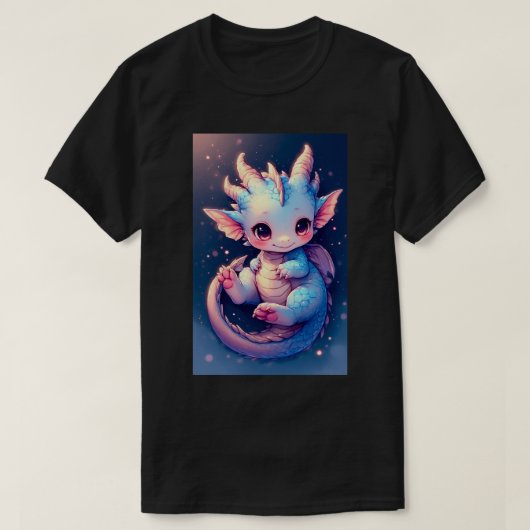 Cute Baby Rave Dragon Japanese Anime Kawaii Art 03 Tシャツ (デザイン正面)