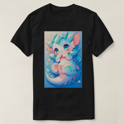 Cute Baby Rave Dragon Japanese Anime Kawaii Art 04 Tシャツ (デザイン正面)