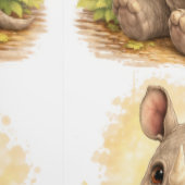 Cute Baby Rhino Flower Pattern Wallpaper 壁紙 (縫い目)