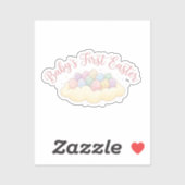 Cute Baby’s First Easter Milestone Pastel Eggs  シール (シート)