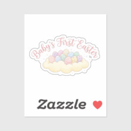 Cute Baby’s First Easter Milestone Pastel Eggs  シール